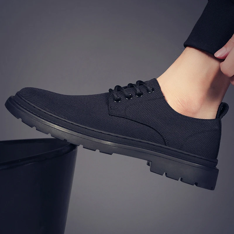 布鞋2025新款夏季透气男鞋职场正装防臭工作男鞋子商务帆布鞋男款