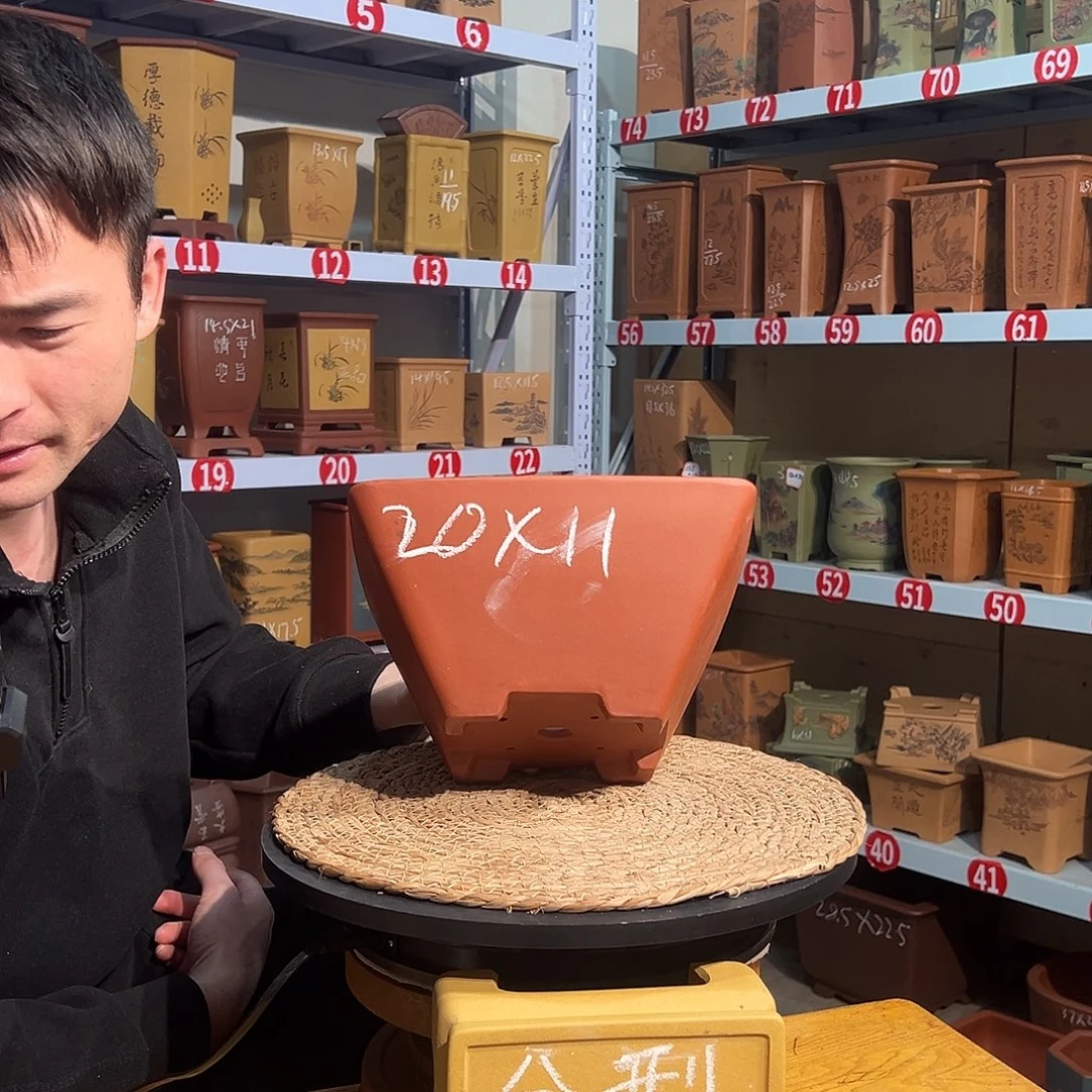 天心紫砂手工花盆