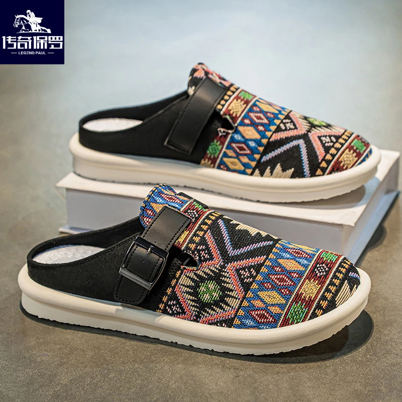 传奇保罗帆布鞋男款透气百搭运动板鞋初中学生软底防滑高端休闲鞋