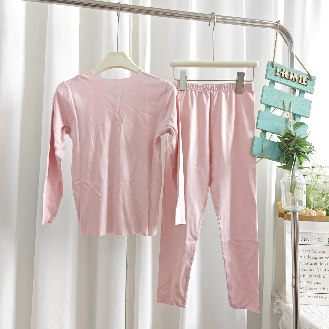 儿童圆领无痕发热秋衣裤套装