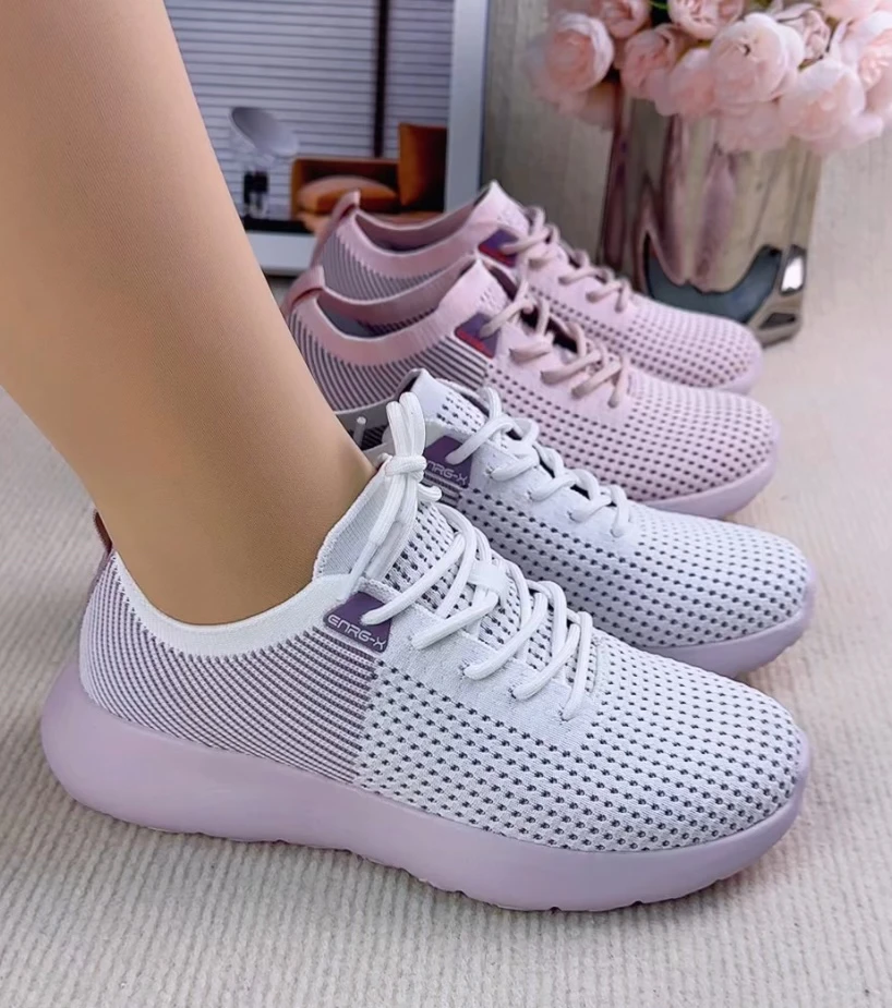 女士超轻底跑步鞋时尚车缝线软底轻便透气