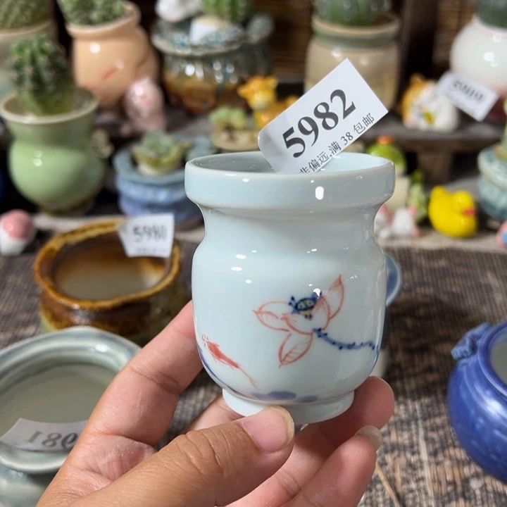 口5 手工花盆满30包邮