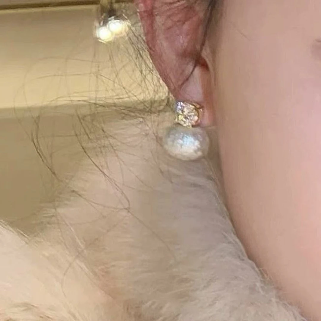 铜合金耳饰 女千金风耳环百搭时尚饰品磨砂N4011