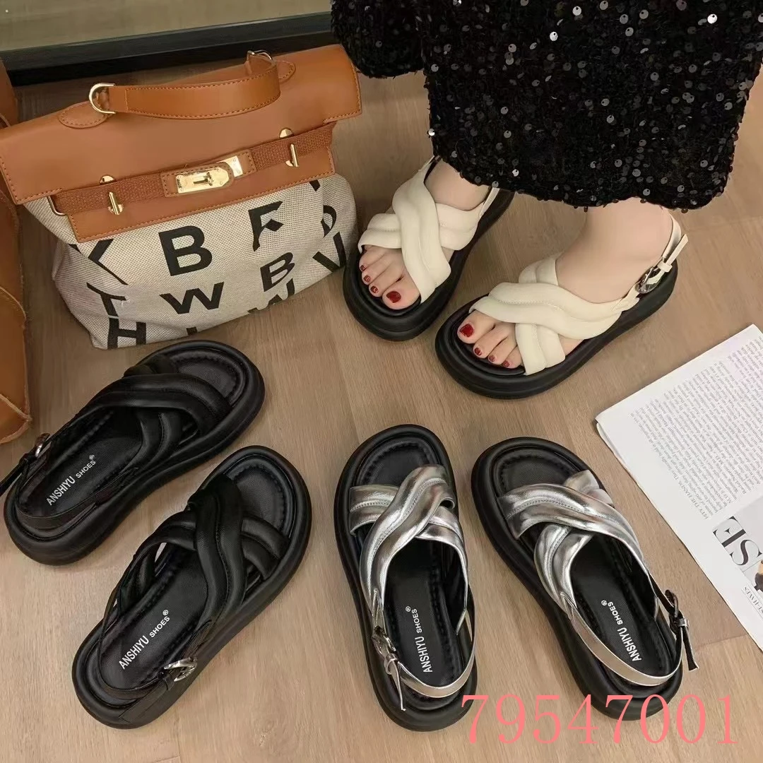 TALIA/特丽雅百搭夏季外穿厚底仙女风时尚休闲沙滩鞋79547001