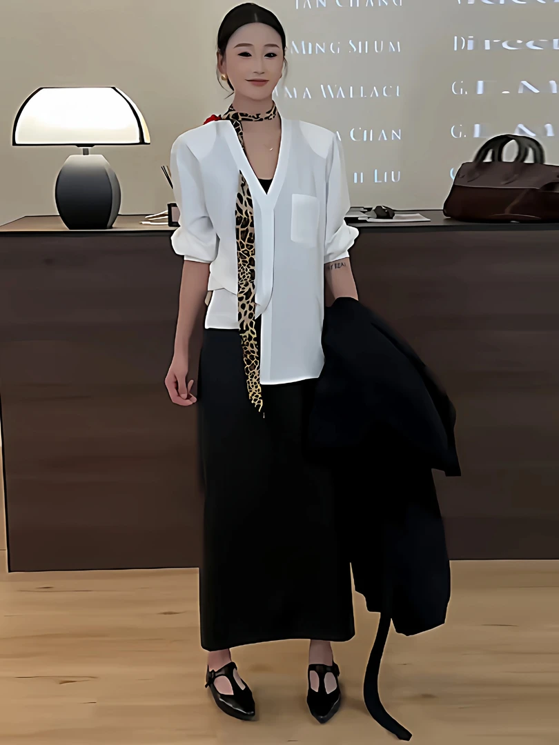 极简风宽松型衬衫袖拉链秋季衬衫法式显瘦气质