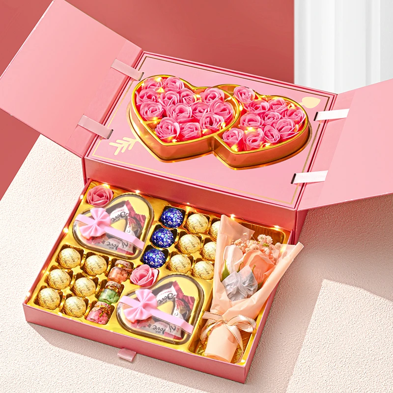 七夕情人节礼物送女生男友老婆教师节礼物巧克力礼盒糖果生日礼物