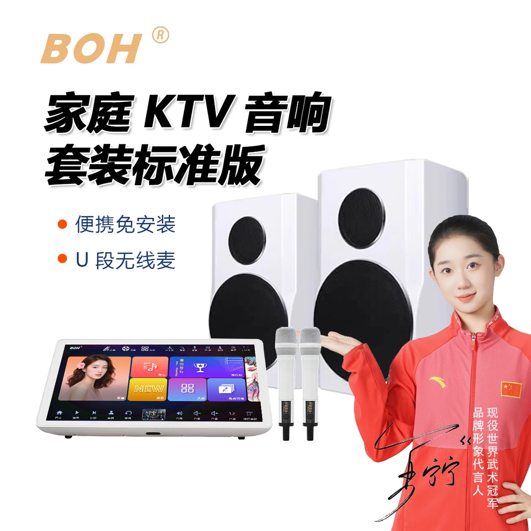 BOH音王文化家庭KTV套装无线专业冠军便携k歌唱歌卡拉ok会议