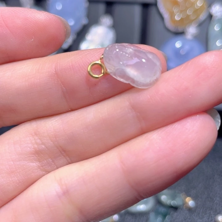 颈饰18K金镶嵌翡翠翡翠