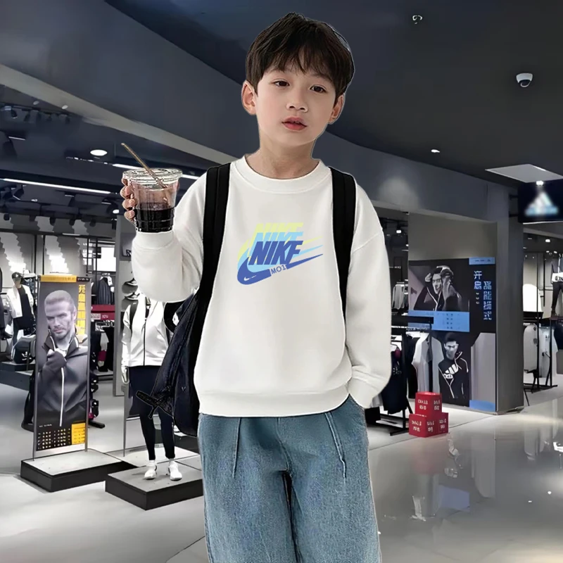 奥莱正品秋冬卫衣2025新款宽松中大童男孩休闲运动上衣童装打底衫