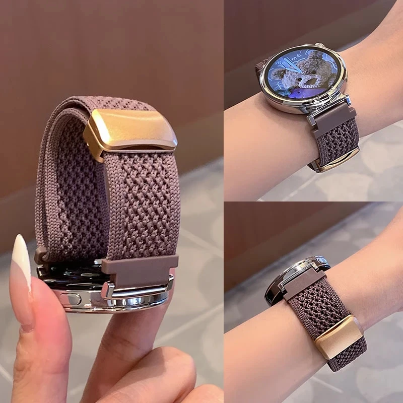 适用华为表带gt5Watch磁吸gt3编织透气手表荣耀Pro华为gt4表带