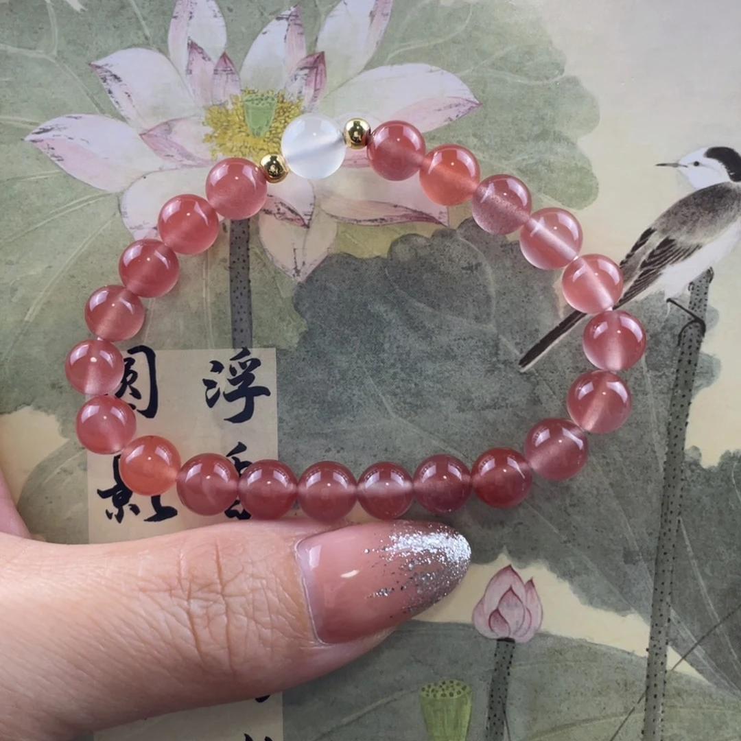 未镶嵌冰粉手串7十南红玛瑙