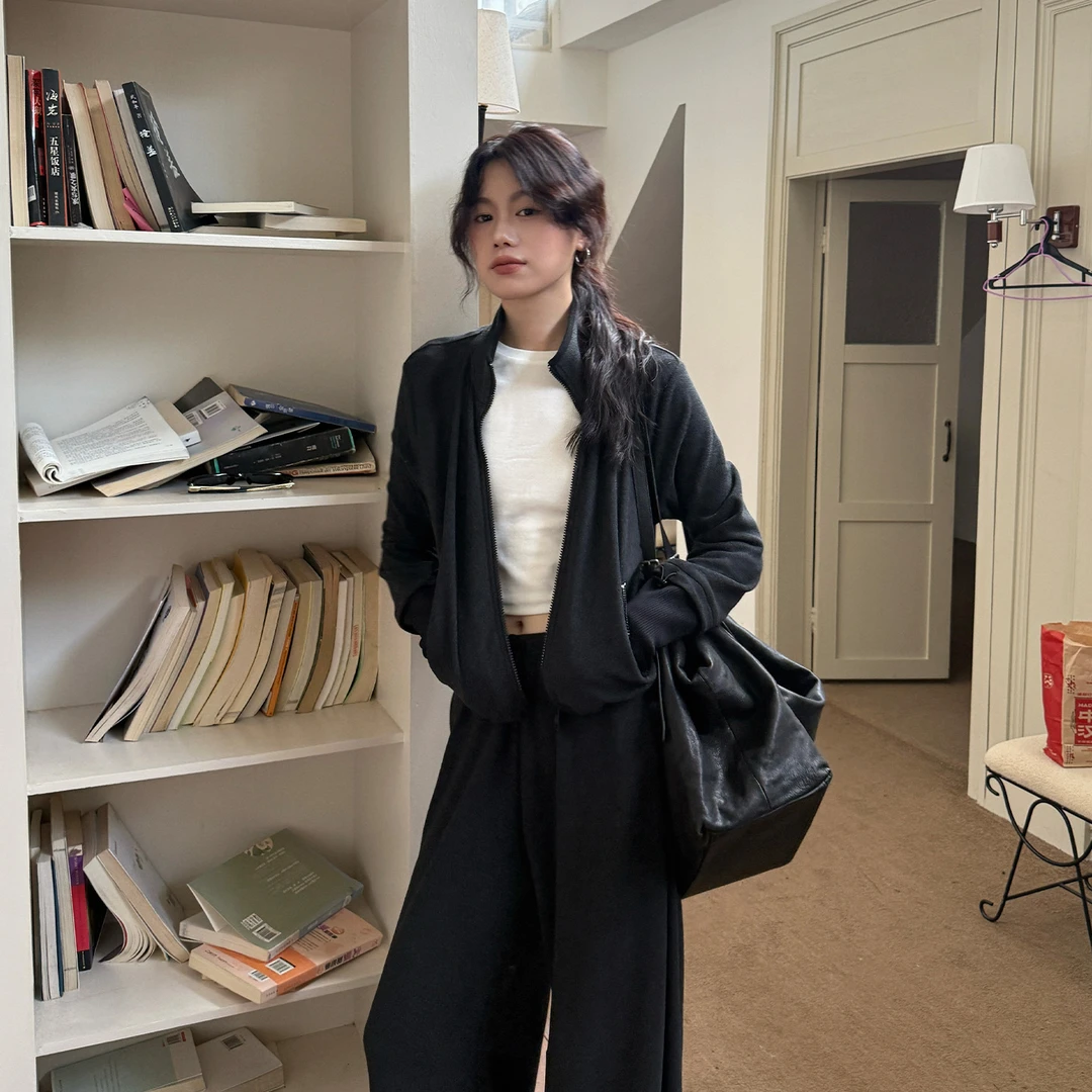 Seyora【空气感外套】设计感撞色百搭外套休闲卫衣绒衫R37007SY53