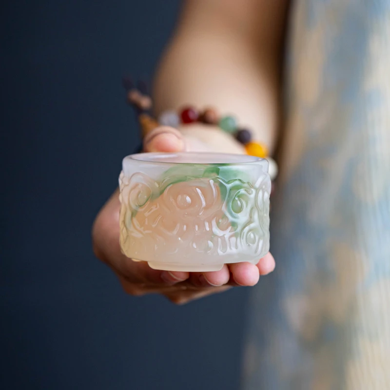 高端复古扳指琉璃祥云泡茶主人杯