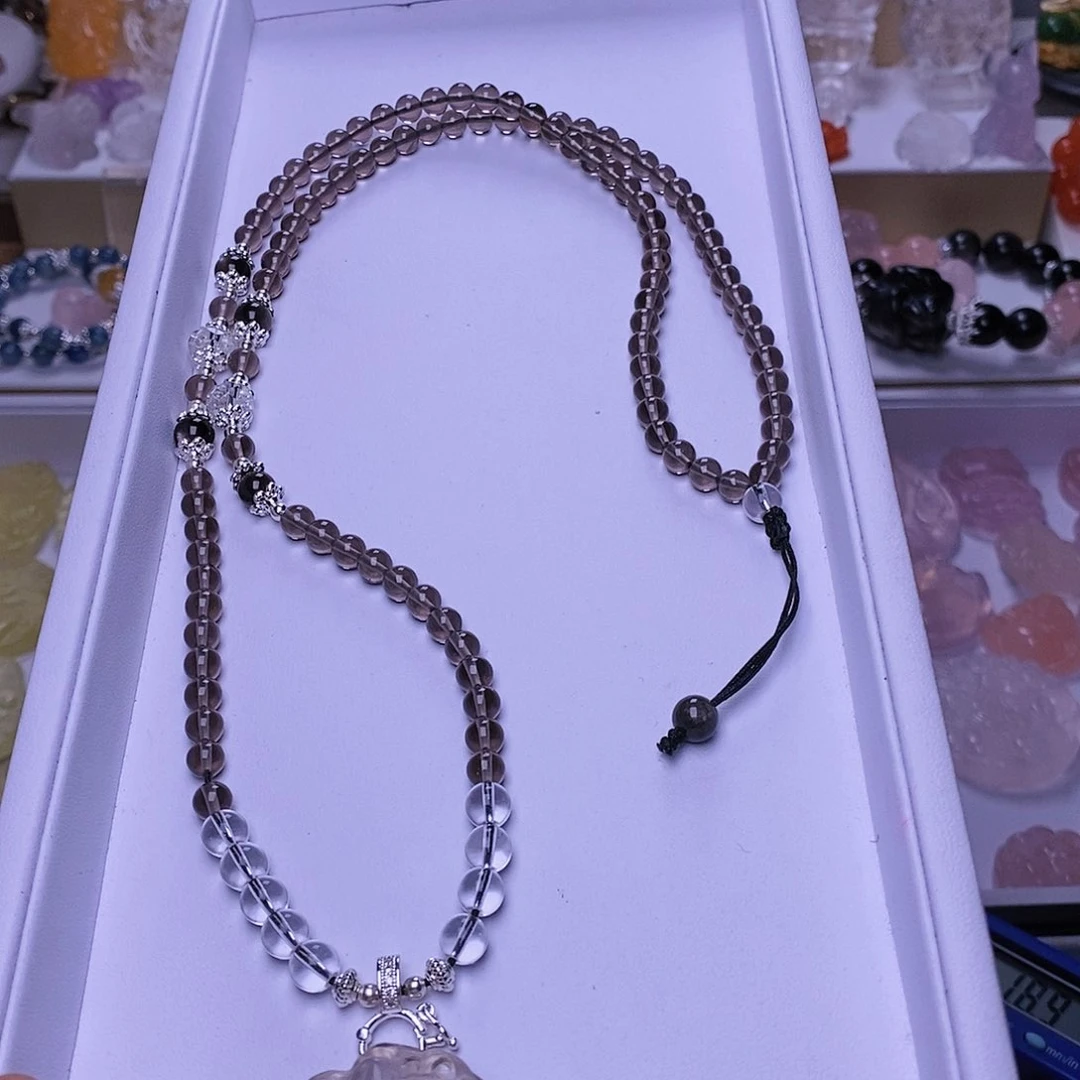 水晶颈饰未镶嵌挖***?配饰只要扣不要花托