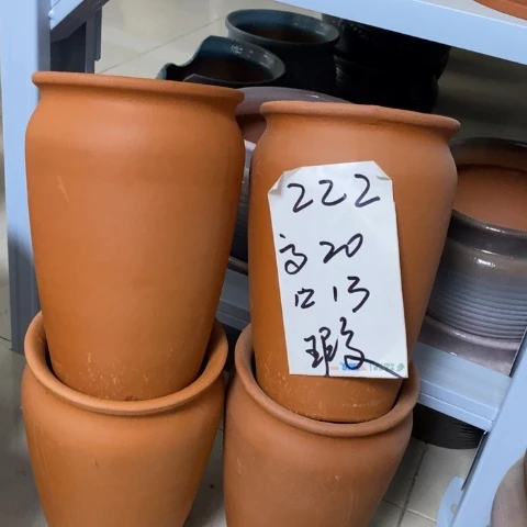 粗陶红陶绿植花盆222