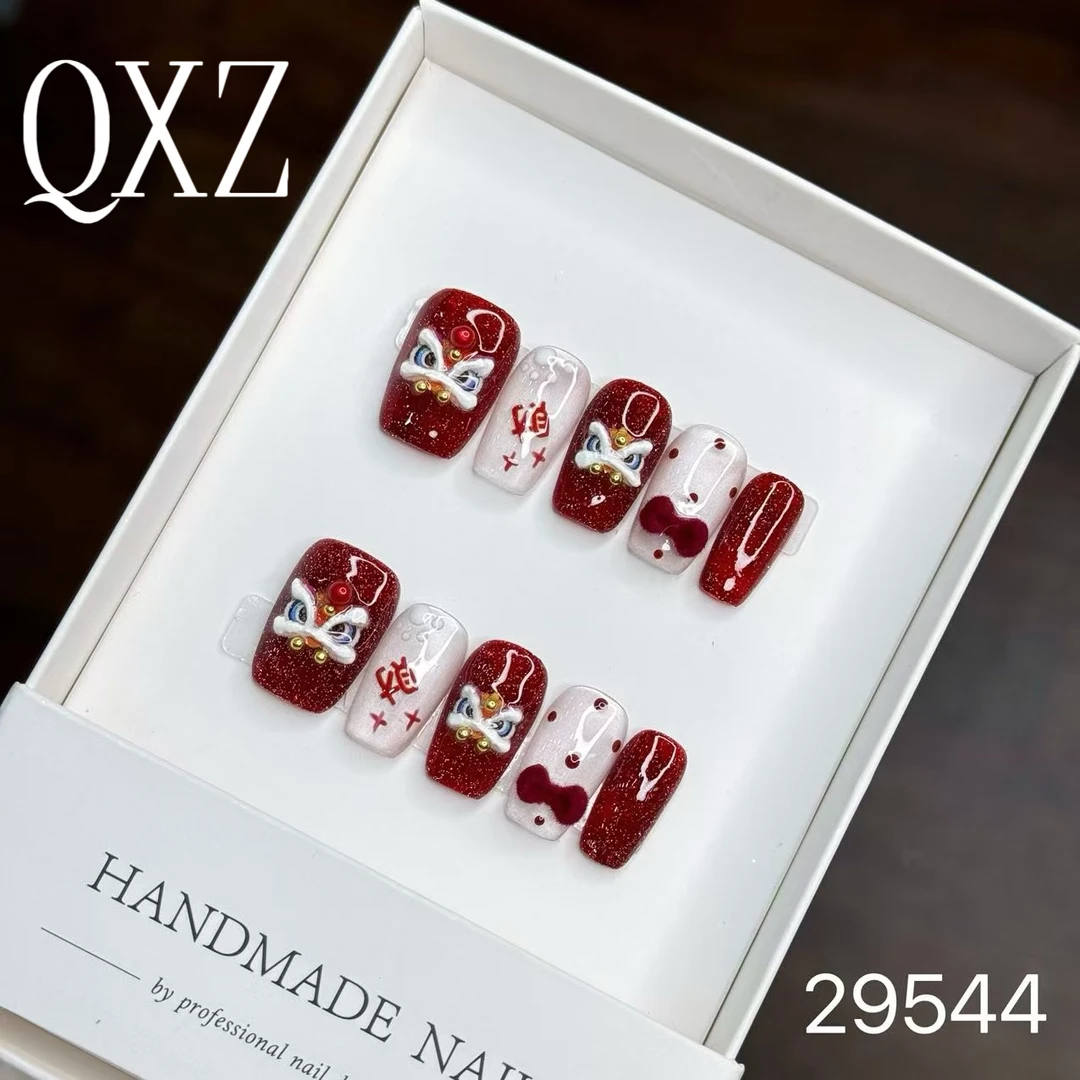 高品质纯手工穿戴甲 29544法式风格  送工具包