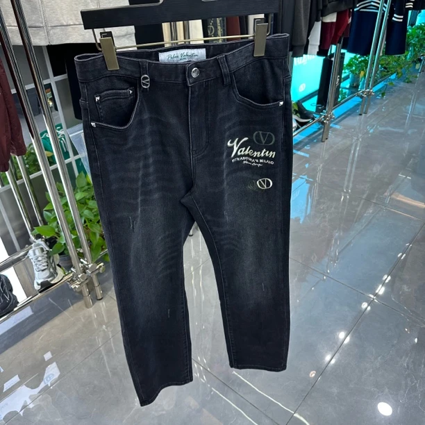 PRLUO VALENTIN 25男士秋冬新款牛仔修身小直筒裤