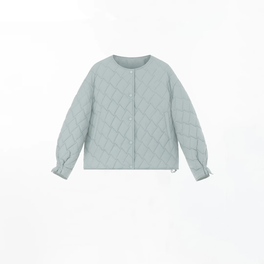 几里与麻 加厚保暖菱格绗棉面包棉服 衣长62胸围129 2112542