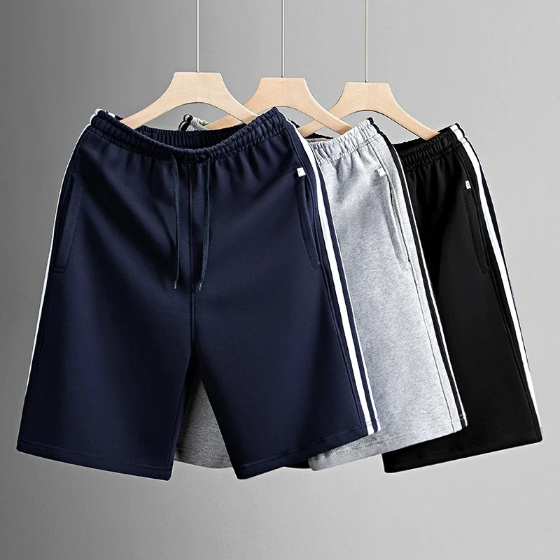 夏天夏季透气五分裤短裤跑步宽松百搭休闲裤显瘦男款男士短裤遮肉