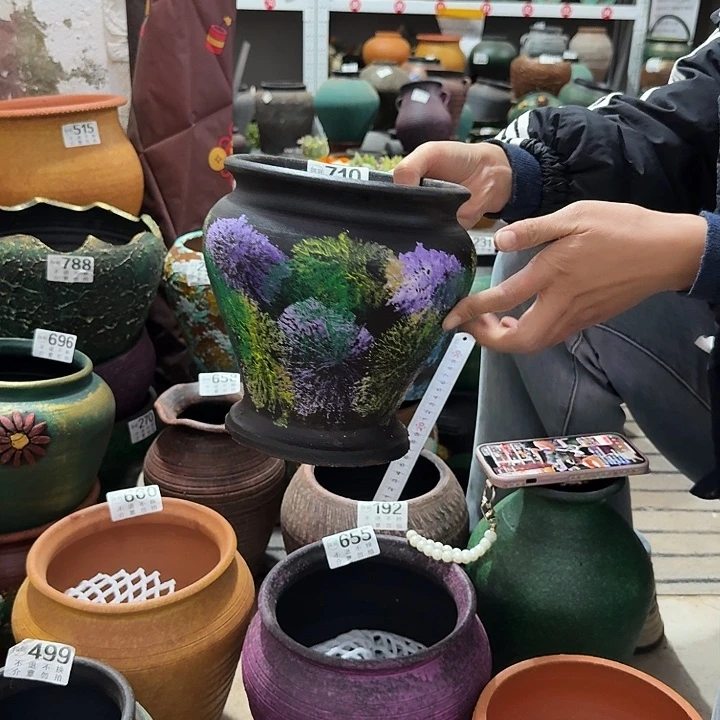 彩绘鱼尾710高度20口径17