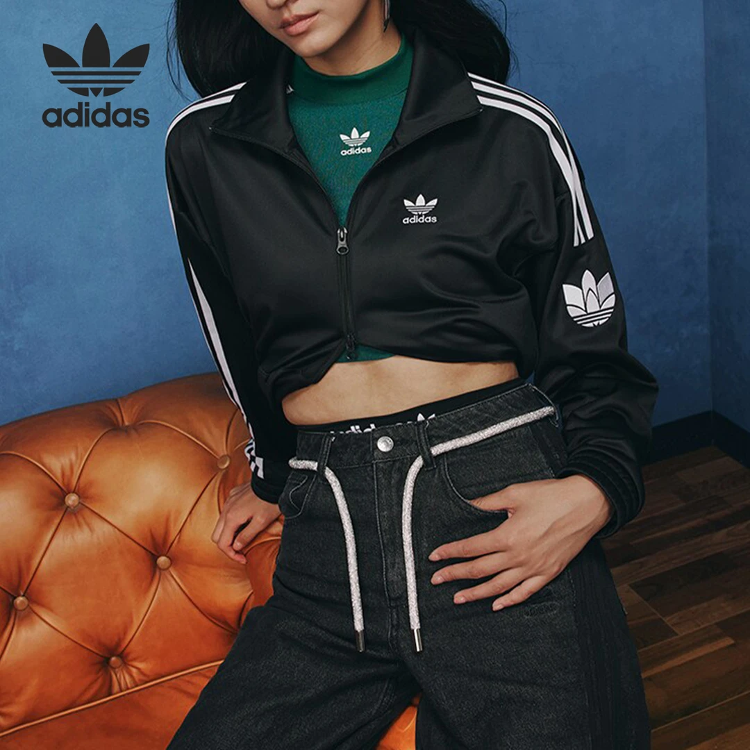 Adidas/阿迪达斯正品三叶草男女复古立领运动宽松外套JL8397