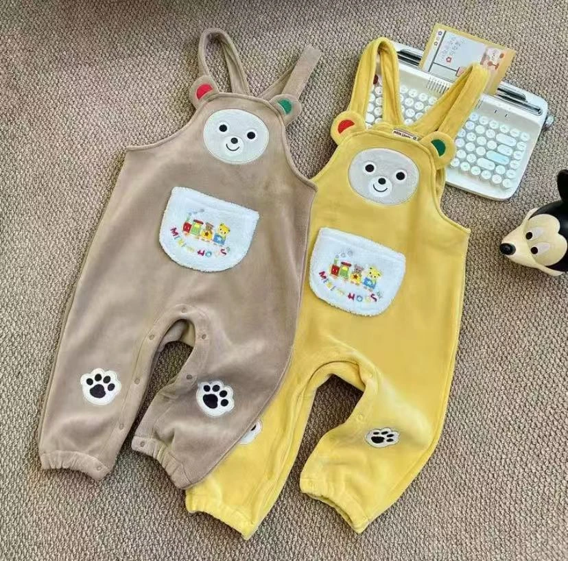 宝宝可爱加绒保暖兜兜背带裤71821