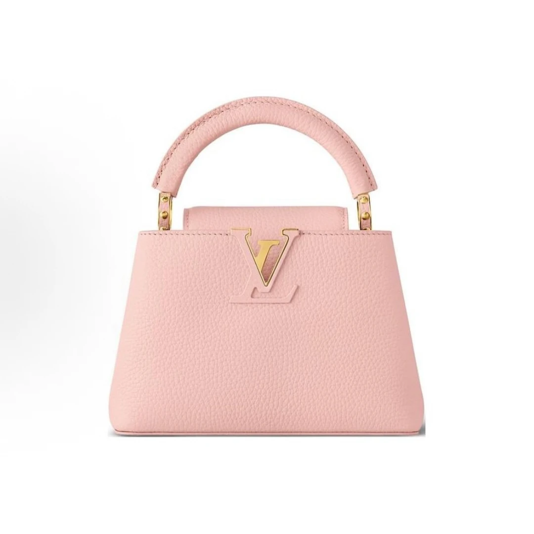 99新 LouisVuitton/路易威登 粉色/cap mini/单肩包/B