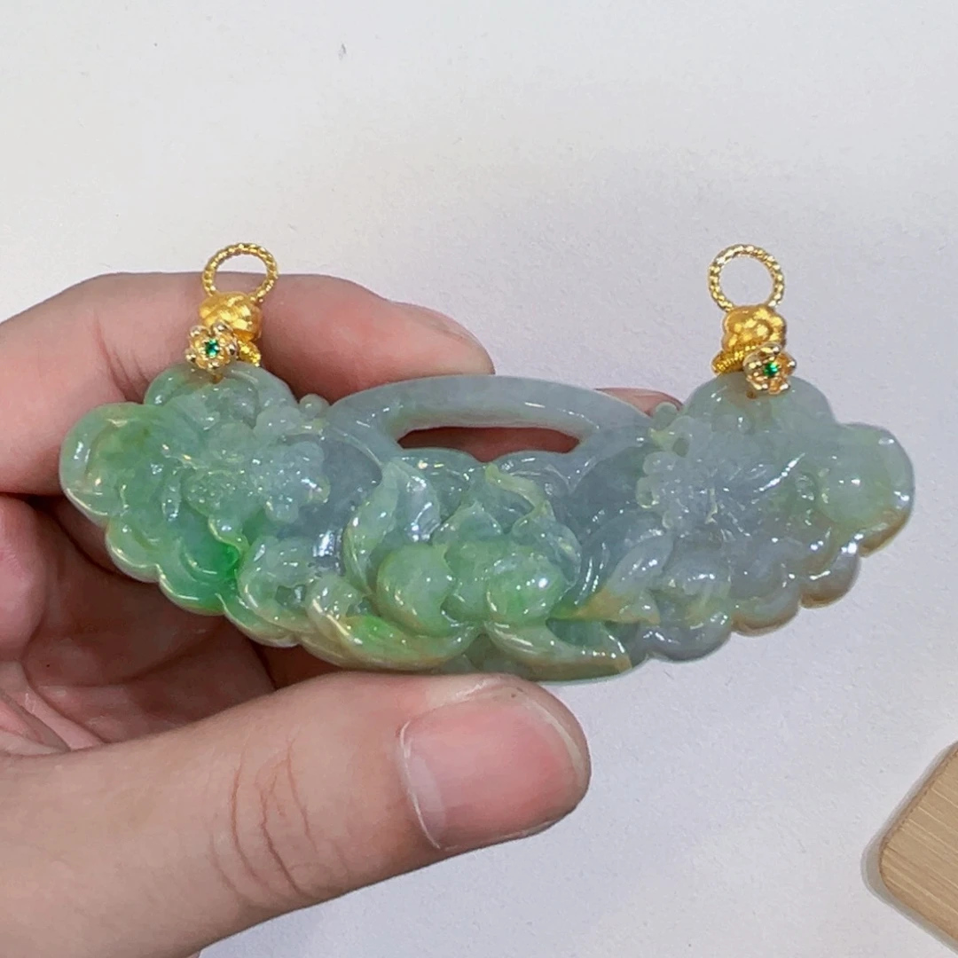 翡翠未镶嵌吊坠(赠链)代编织