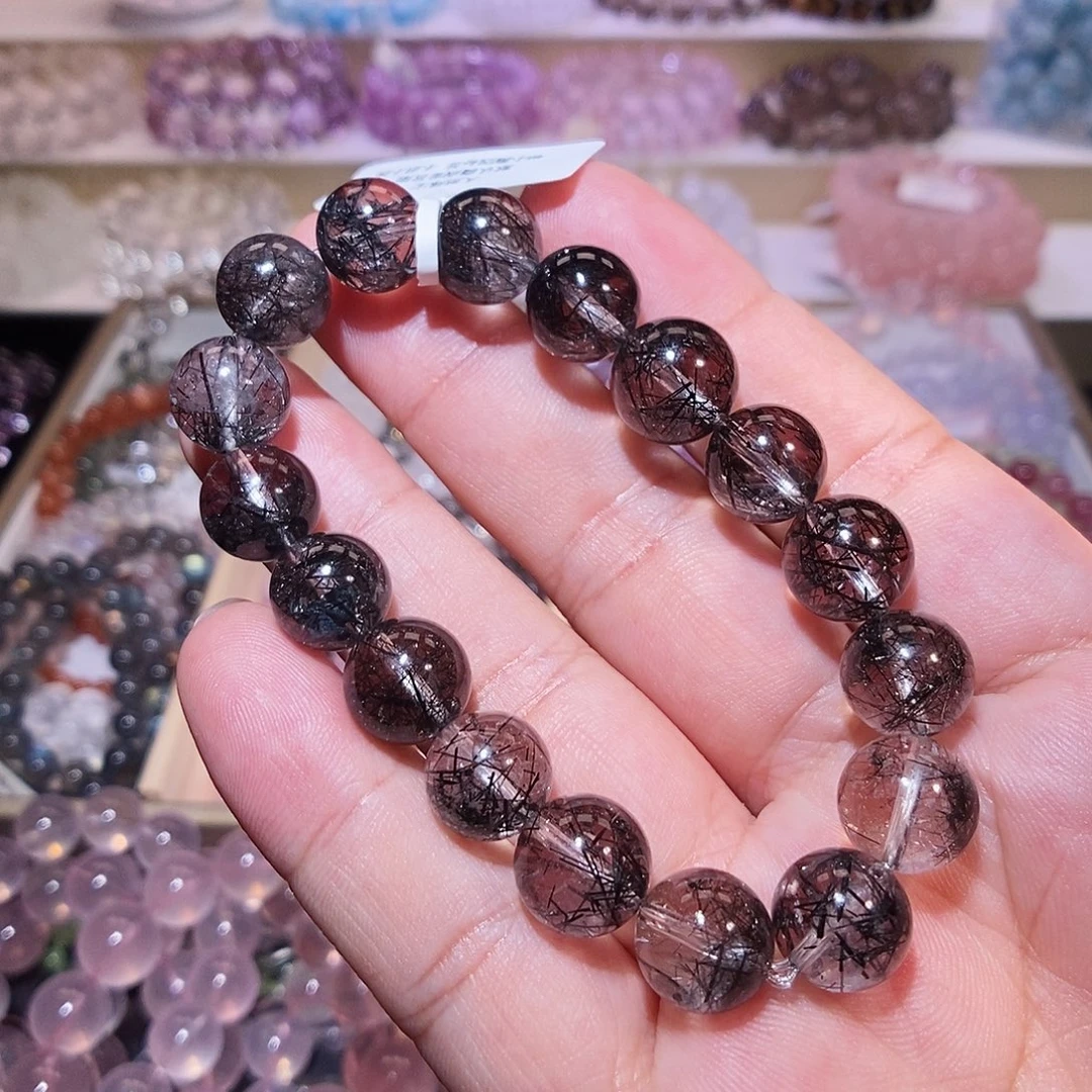 水晶手链未镶嵌黑发11mm