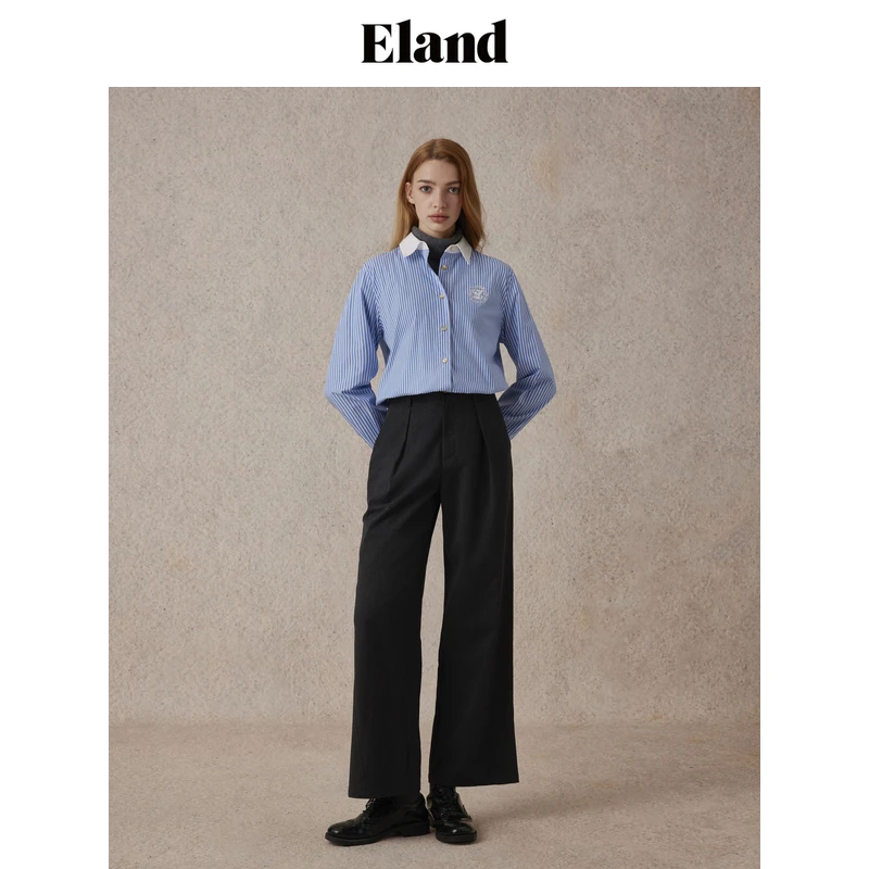 【女装优选WL】Eland衣恋休闲裤可调节扣斜插袋设计长裤EETAE4VT91