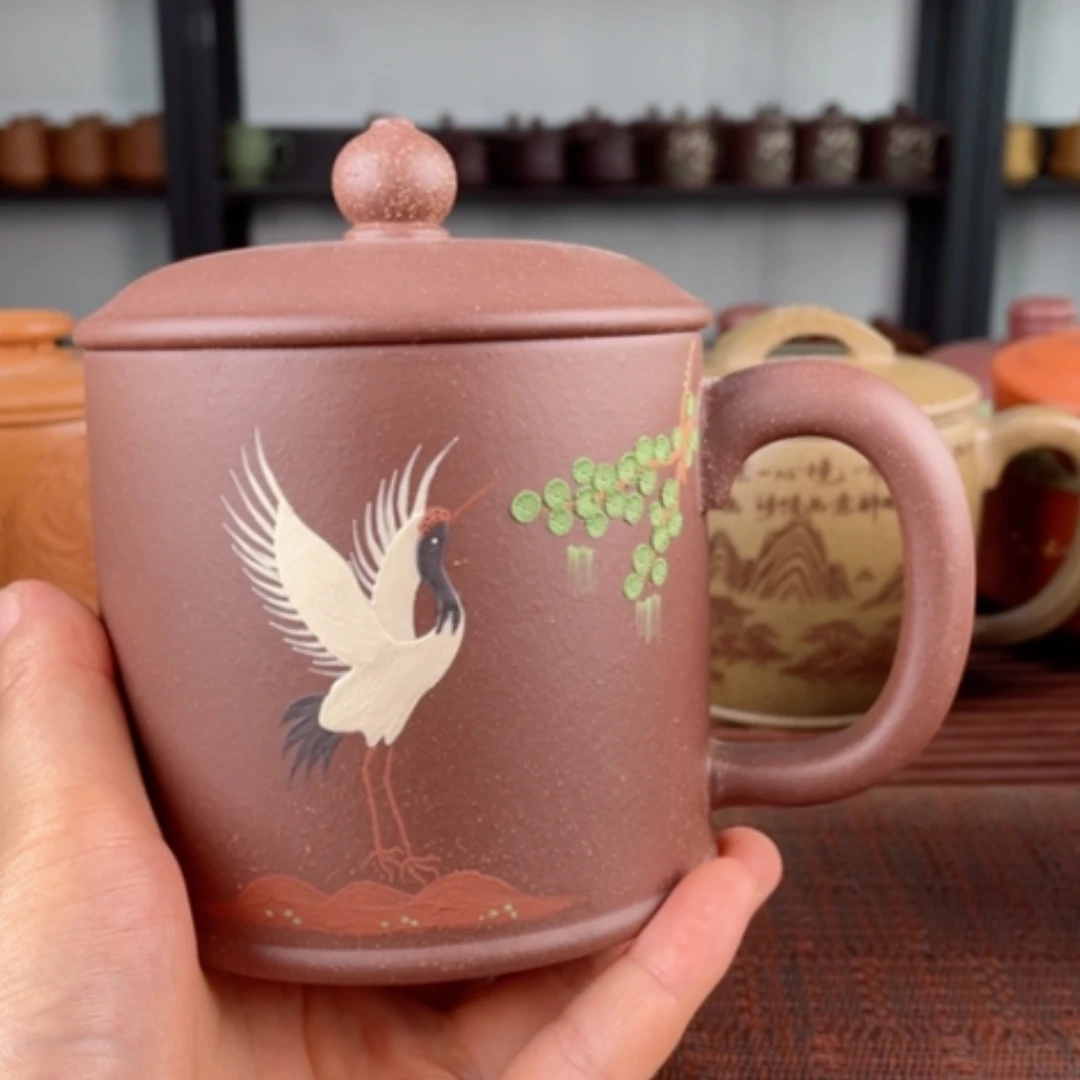 【闪购商品】茶杯紫砂宜兴原矿紫砂盖杯