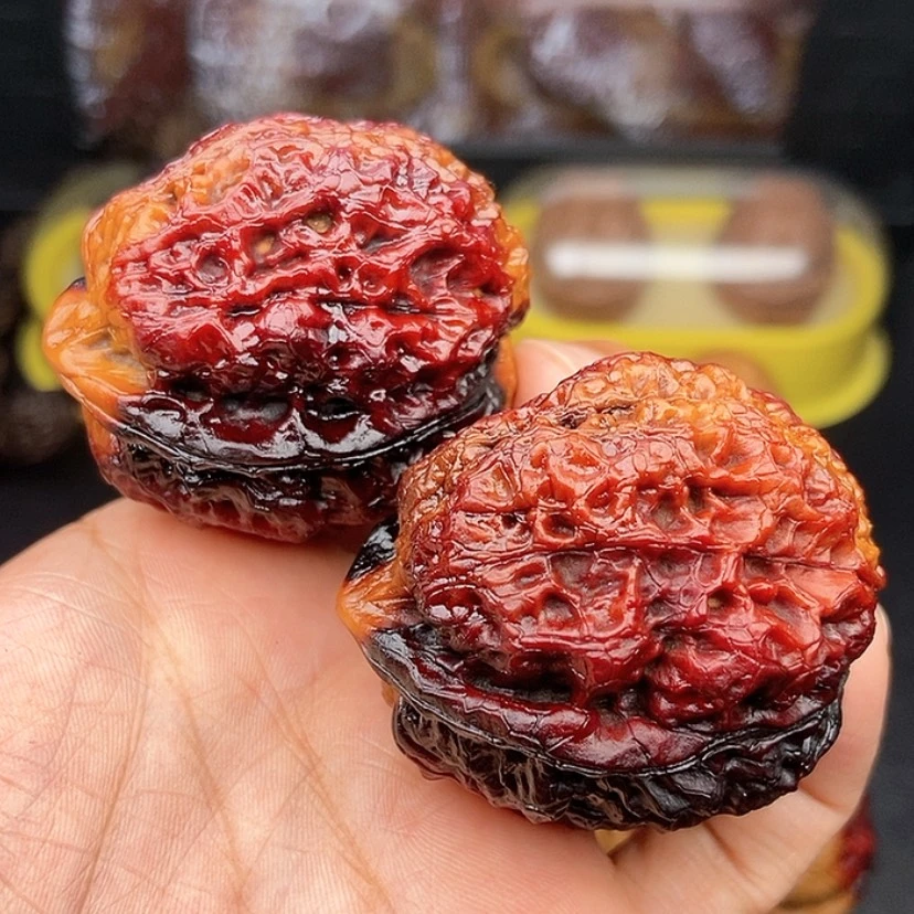 【闪购商品】文玩核桃手串45尺七彩龙脊妖蟾