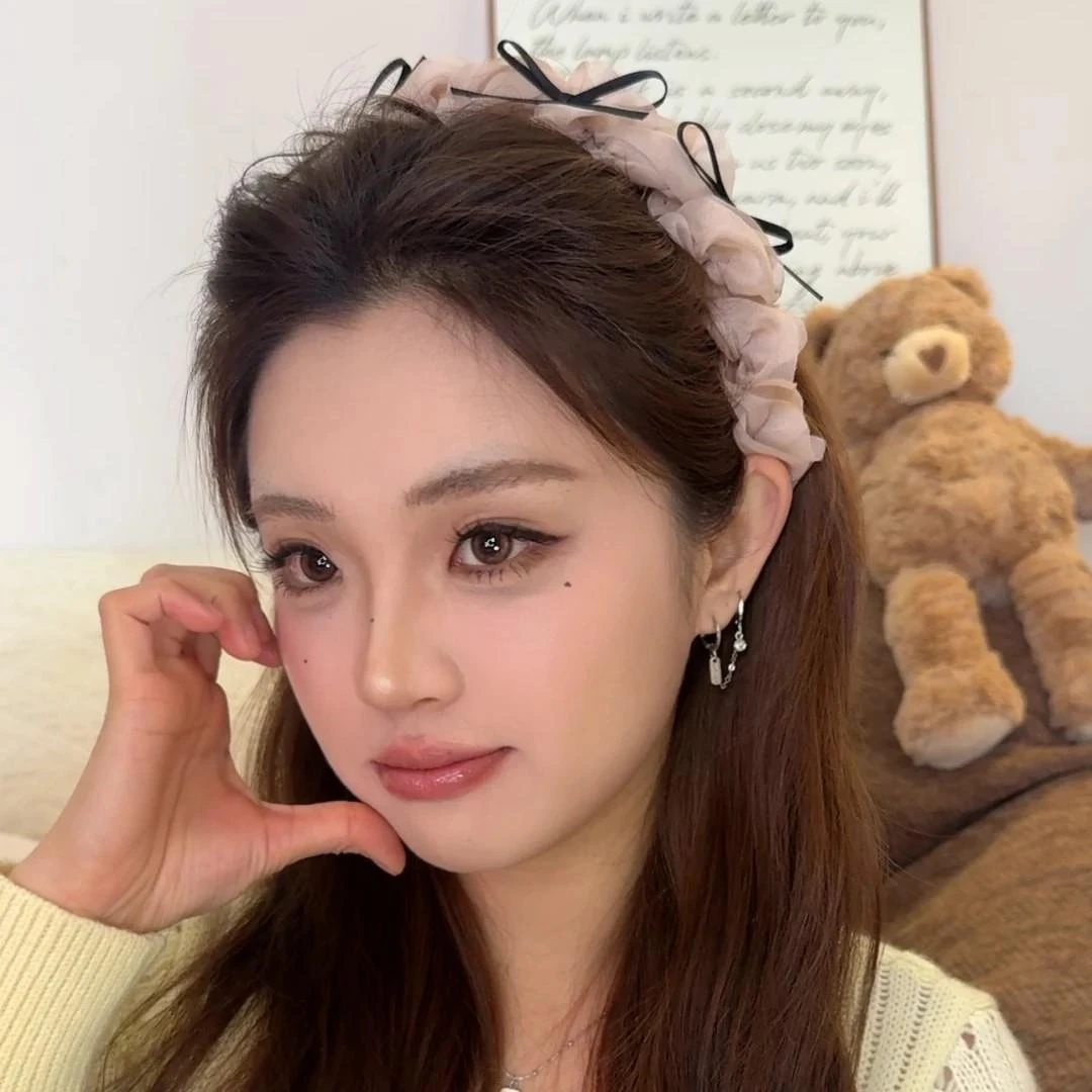 又仙又高级~绕线蝴蝶结高颅顶发箍女带齿防滑百搭压发卡头箍头饰