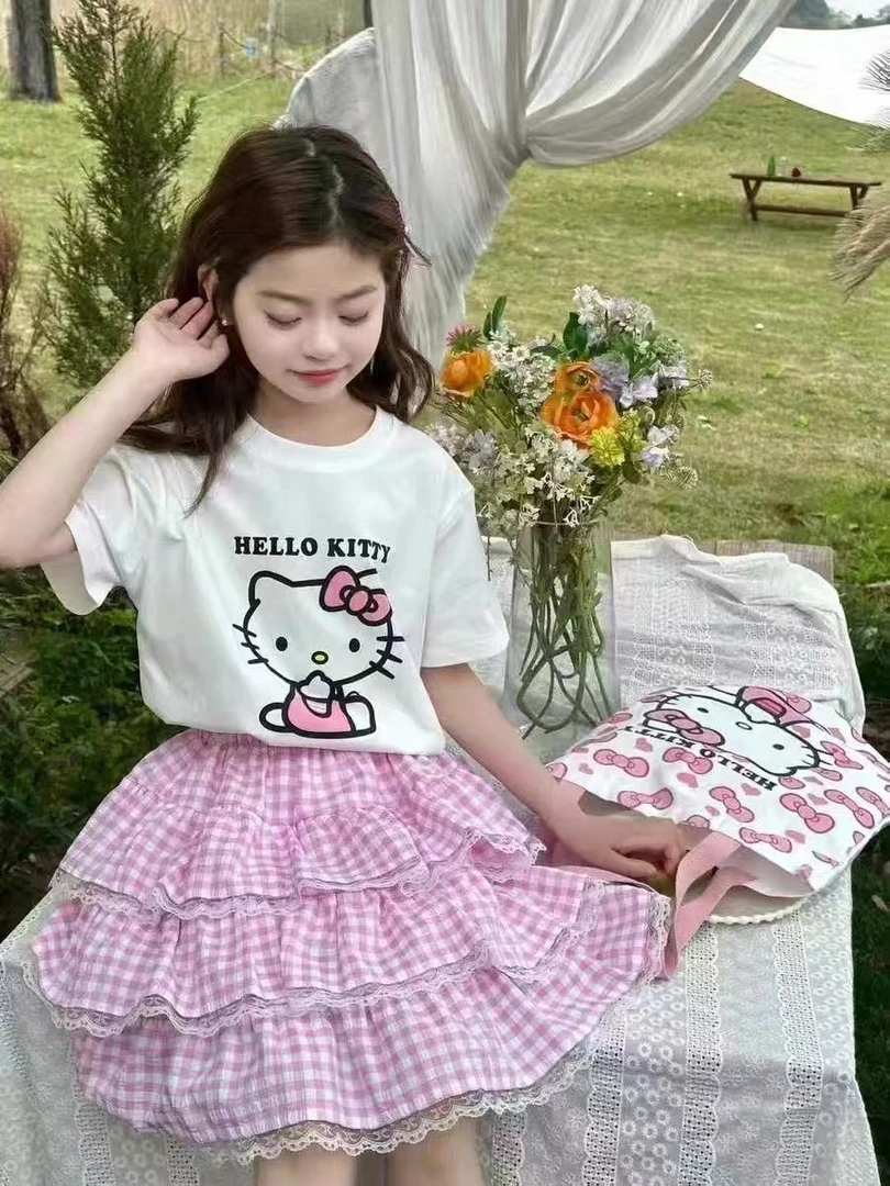 8853#带帆布包Kitty蛋糕裙套装