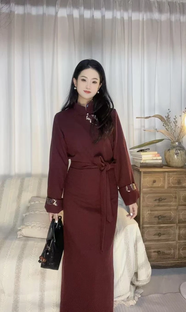 【格桑藏家】2024网红冬季博拉裙气质国风优雅时尚冬季博拉（福利）