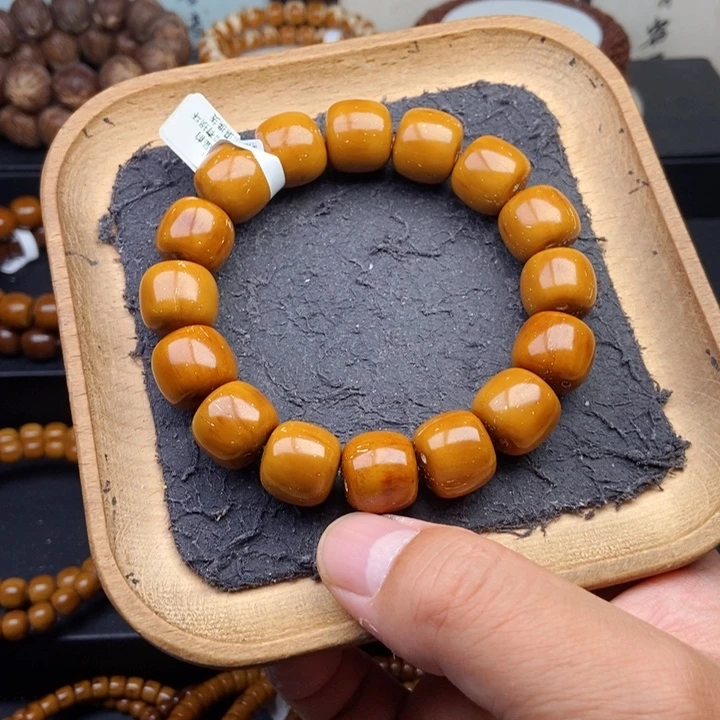 紫金鼠手串15mm天花板黄金甲短轴