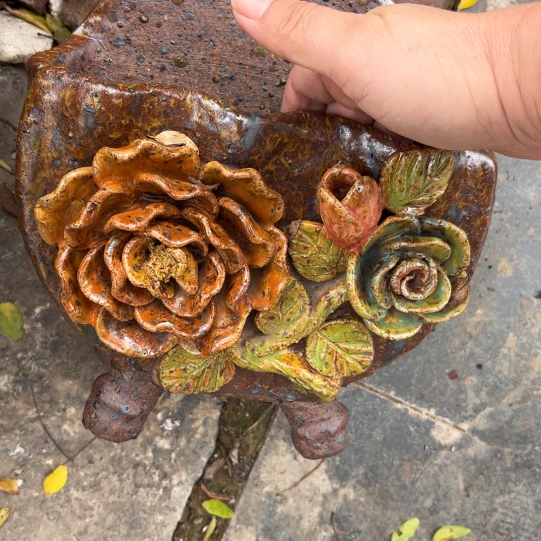 一***海泥塑古镇炻陶花盆