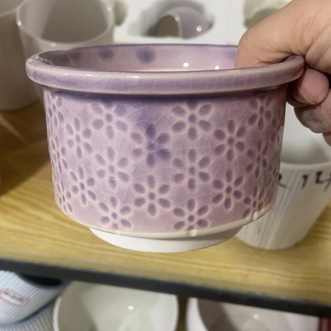 红陶高温陶瓷花盆