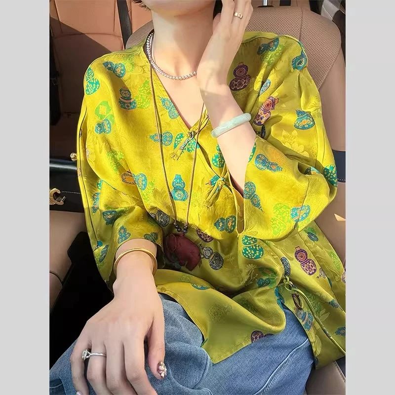 新中式女装国风上衣年轻款复古改良唐装轻奢高级感小衫女2025新款