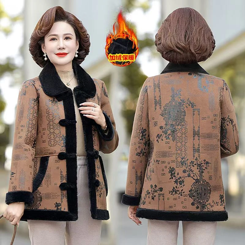11239-中老年妈妈冬装加绒国风棉衣外套中老年秋冬棉袄