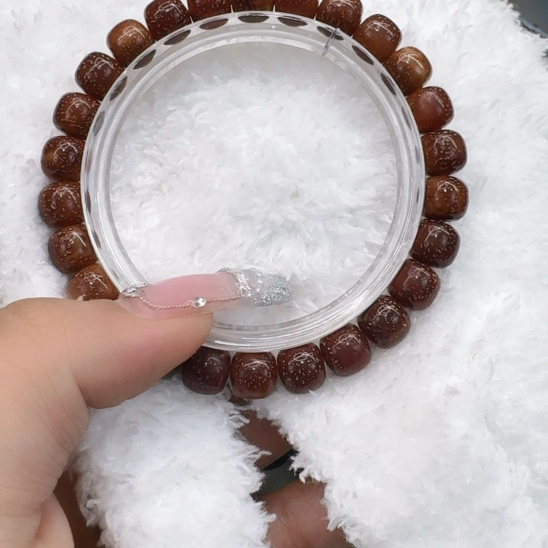 星月菩提手串65尽头粉冰遇华星月菩提98桶单圈