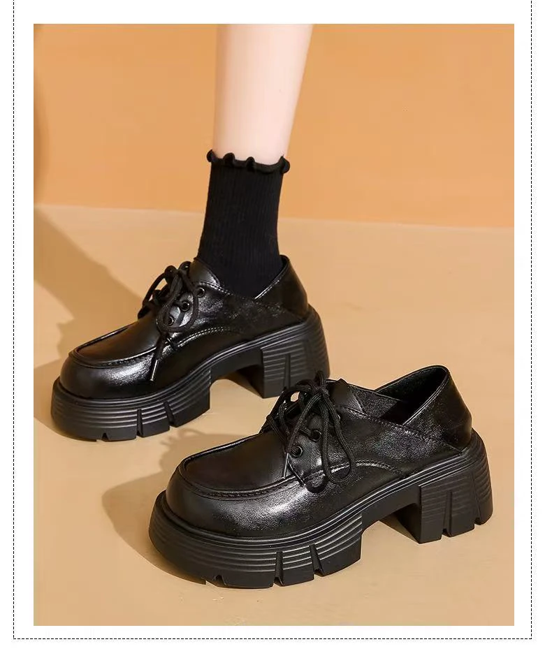 0404N粗跟百搭英伦风乐福鞋（建议拍大一码）