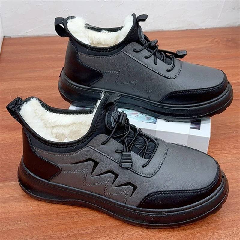 老北京布鞋冬季加绒加厚男鞋中老年人运动鞋休闲爸爸鞋防水软底鞋