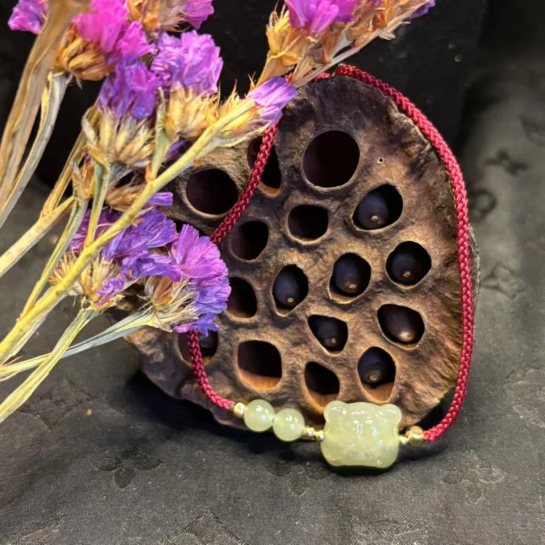 【玉合缘】天然和田玉虎虎生威手绳-1872