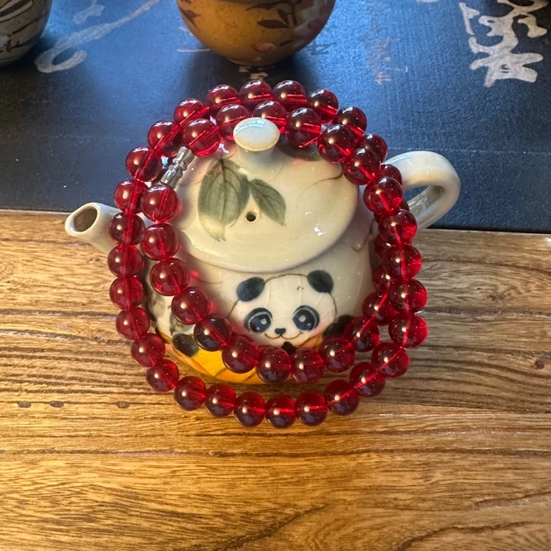 天然红水晶项链S-5126