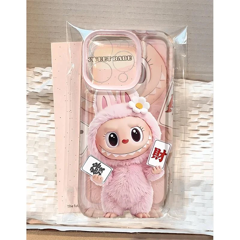 奥菲顿粉框萌系拉布布适用iPhone16苹果手机壳oppo华为小米vivo套