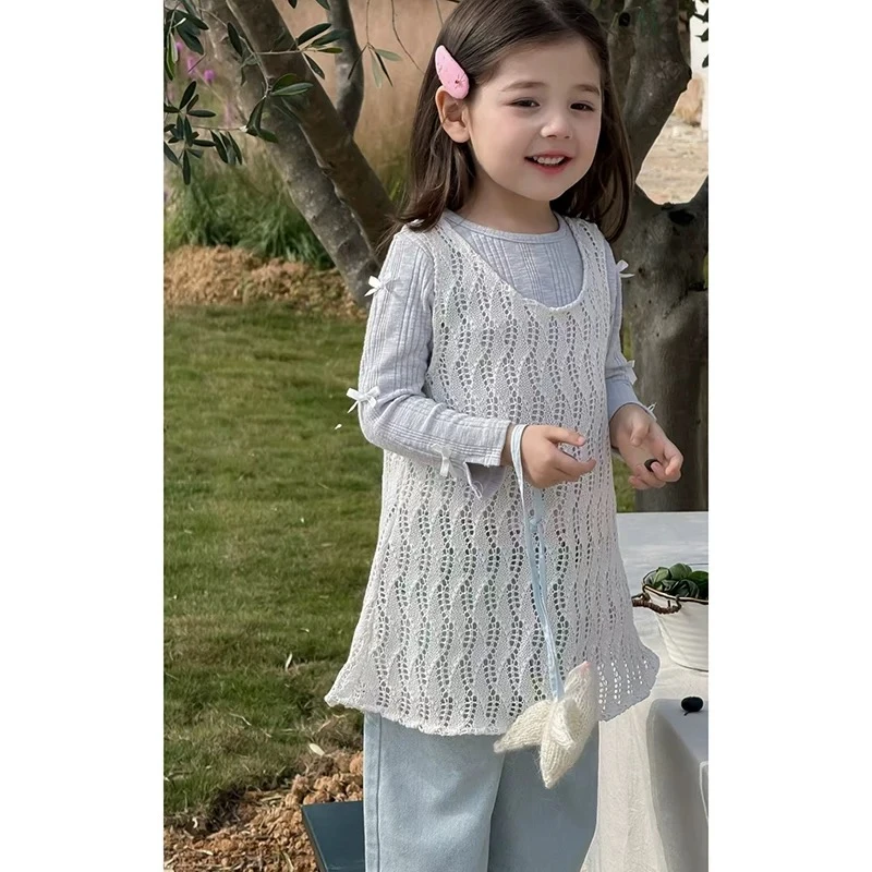 女童3件套春季2025新款洋气休闲套装韩版时尚女宝宝可爱甜美春装