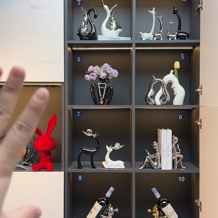 陶瓷直播间现场搭配十个摆件套装