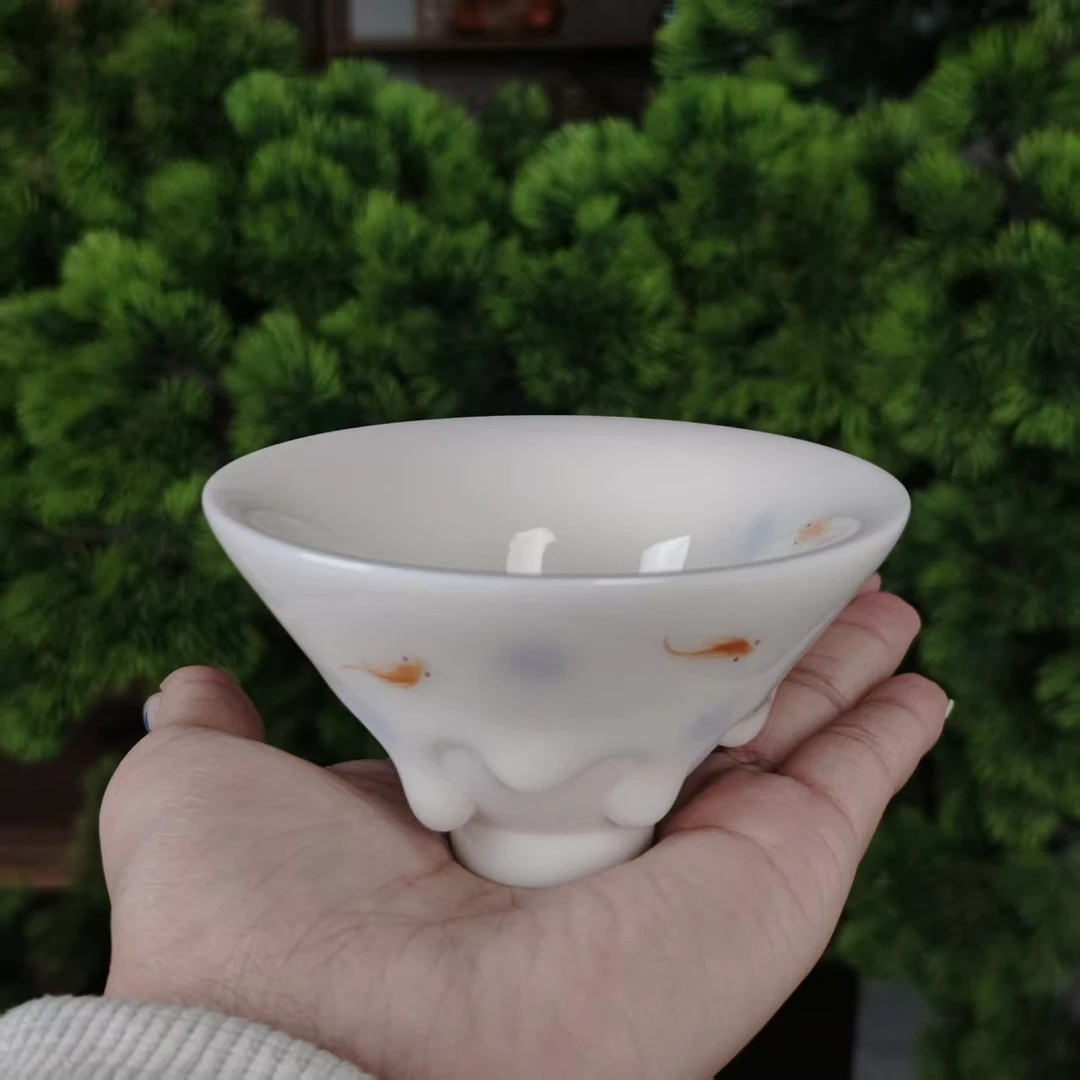 斗笠杯-流釉小鱼CC3487