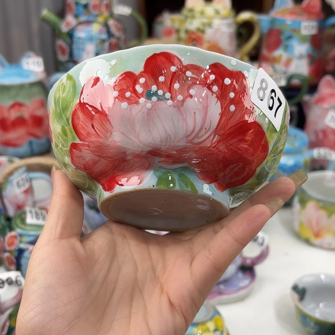 景德镇手绘高温釉下彩陶瓷茶具